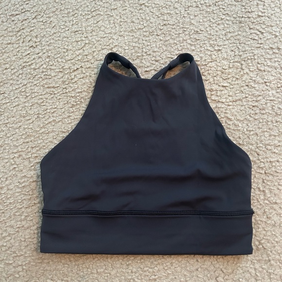 Lululemon Athletica Black High-Neck Sports Bra - Picture 1 of 2